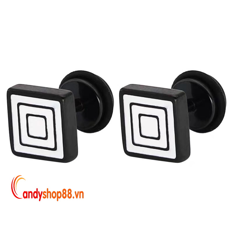 bông tai hình vuông cá tính