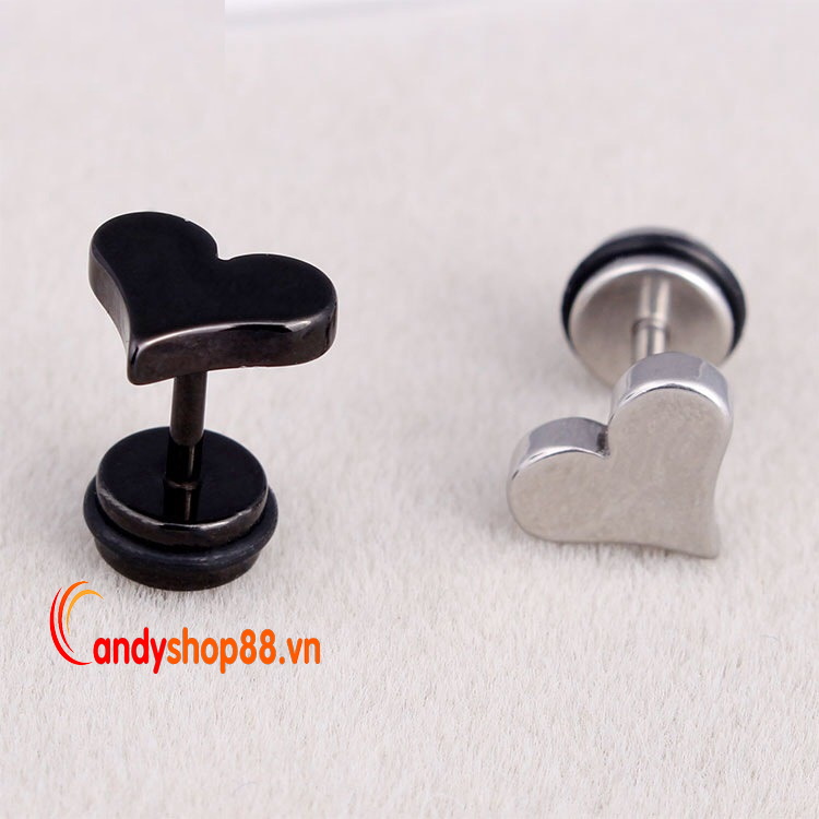 bông tai hình trái tim