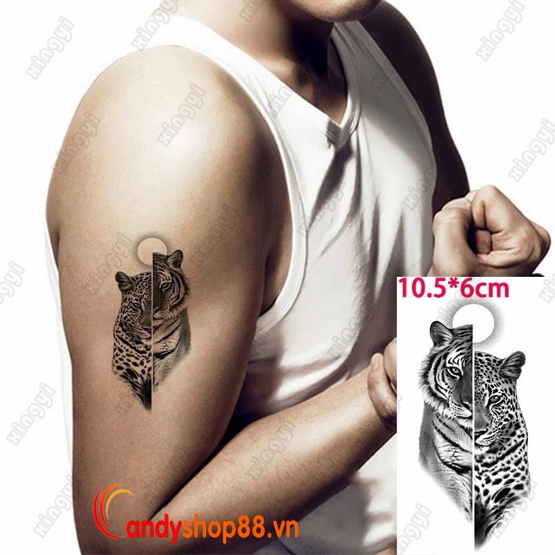 Hình xăm dán tattoo Cọp beo