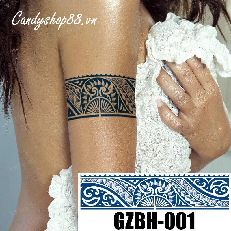 Hình xăm dán vòng tay 15 ngày