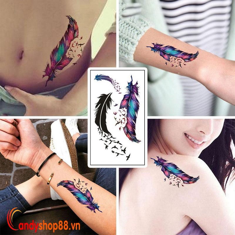 hình xăm lông vũ