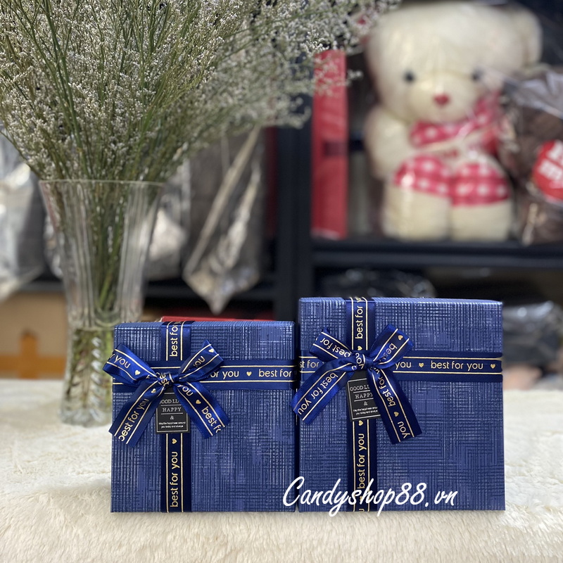 Hộp quà màu xanh dương