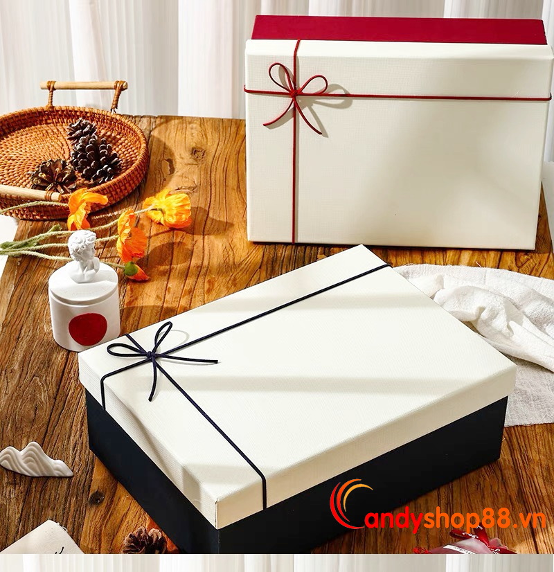 Hộp đựng quà sinh nhật màu xanh, hộp đựng quà giáng sinh