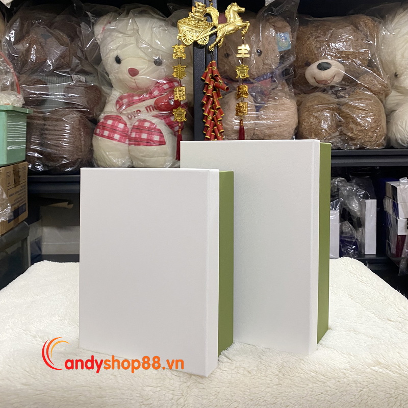 hộp quà xanh olive