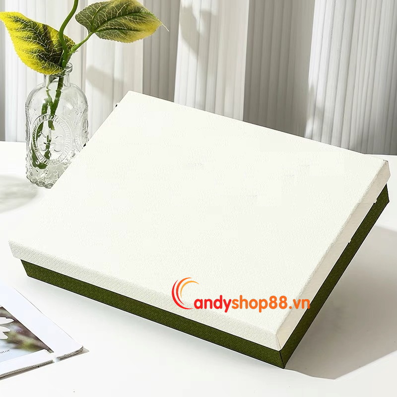 hộp quà xanh olive