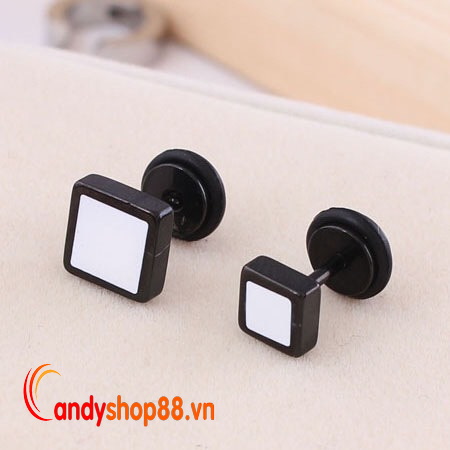 Bông tai inox hình vuông