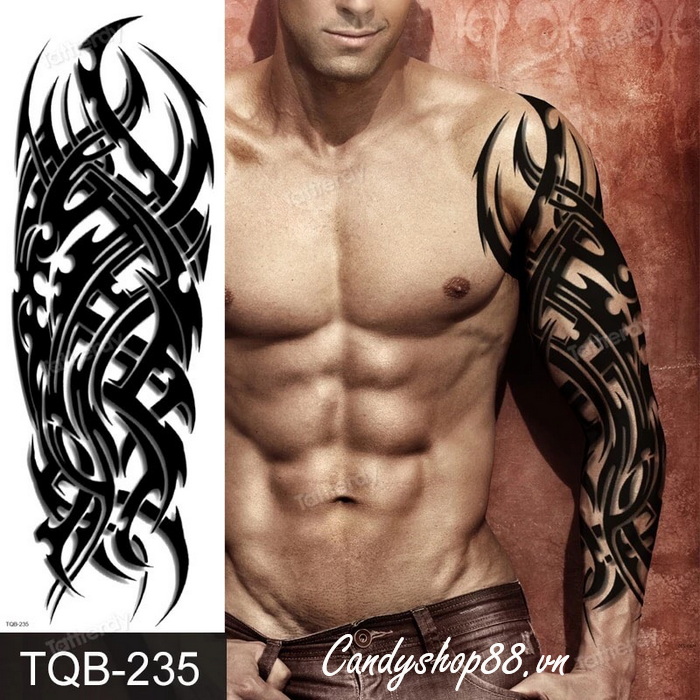 Hình Xăm Dán Tattoo Kín Tay Họa Tiết