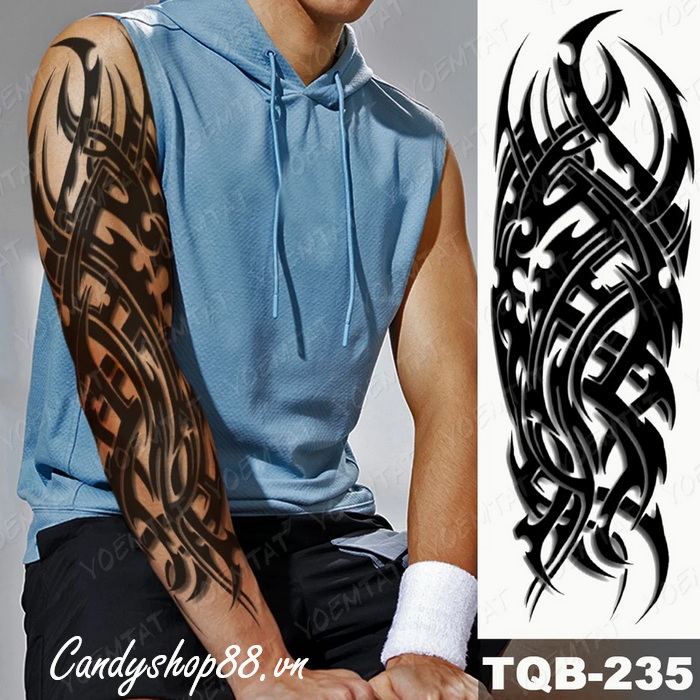 hình xăm dán full tay