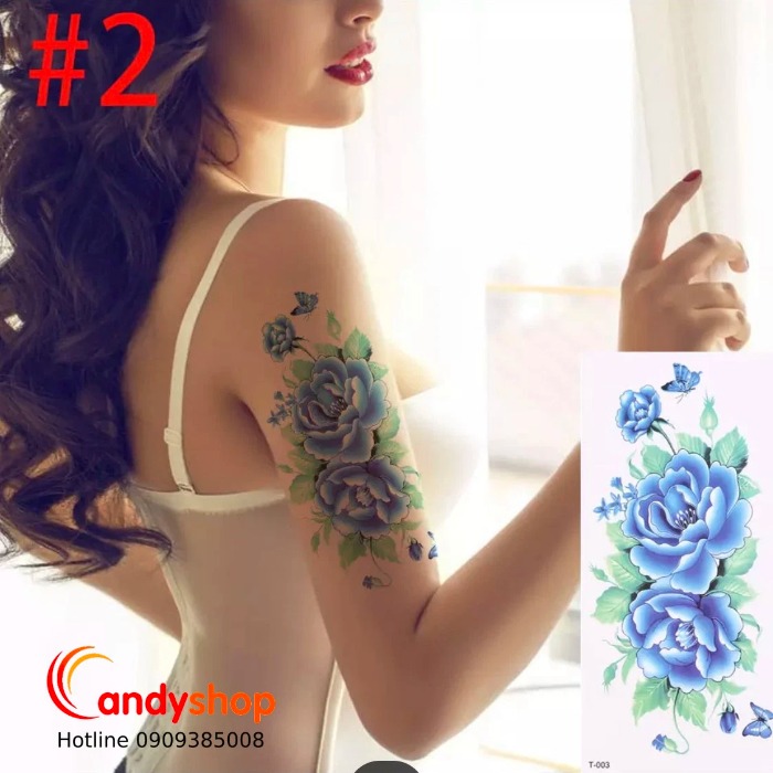 Hình xăm dán hoa đẹp