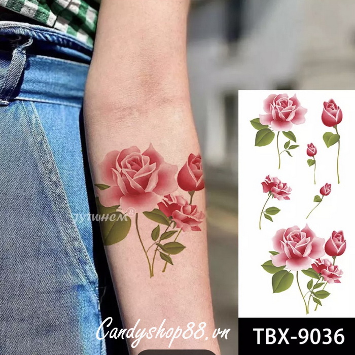 Hình xăm dán hoa đẹp