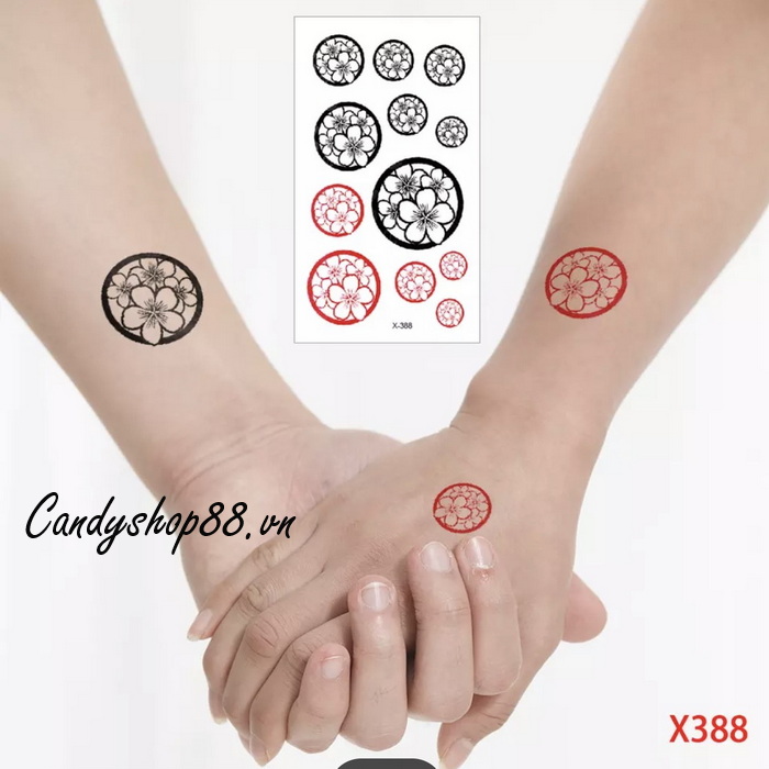 hình xăm dán hoa anh đào