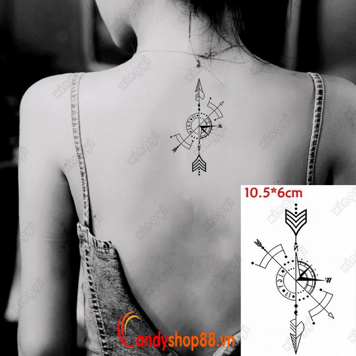 hình xăm dán mũi tên
