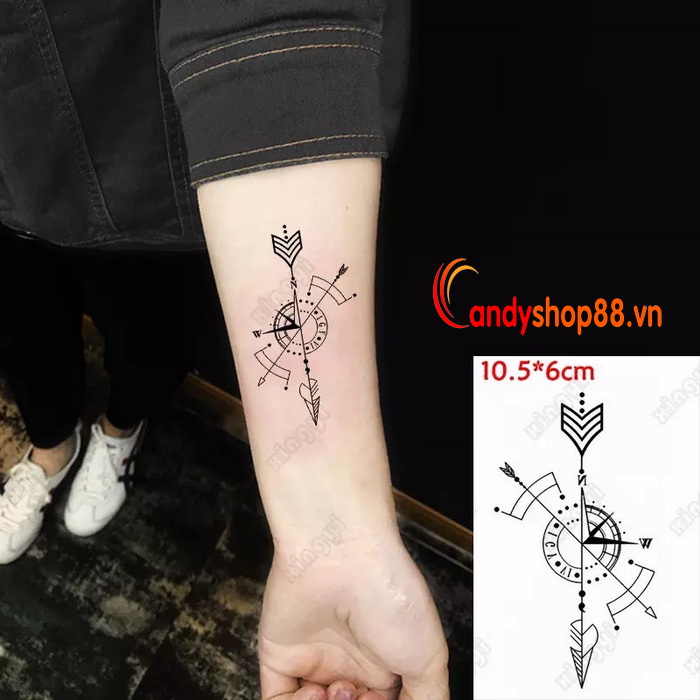 hình xăm dán mũi tên