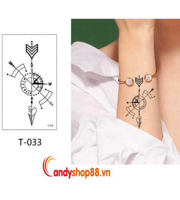 hình xăm dán mũi tên
