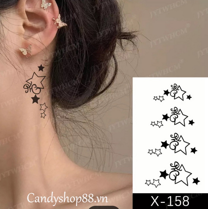 hình xăm dán ngôi sao