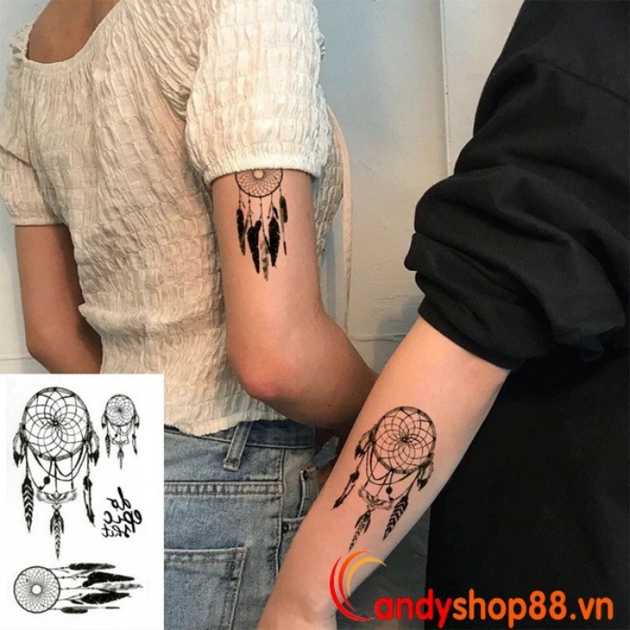 Hình xăm dán tattoo Dreamcatcher