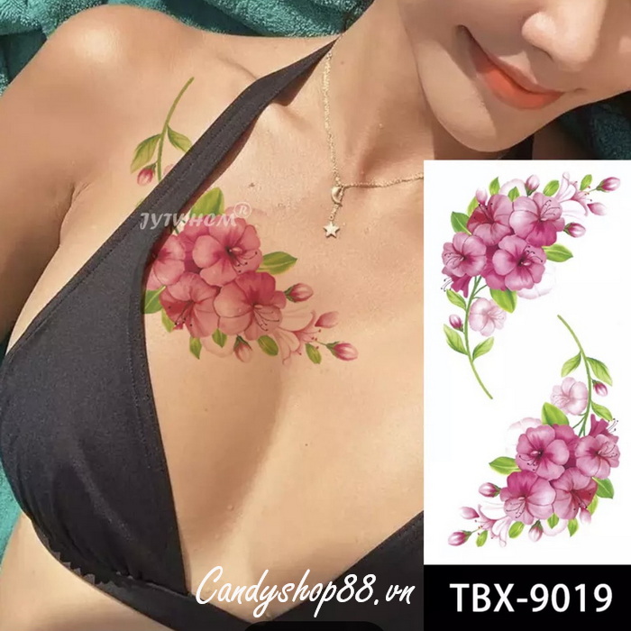 Hình xăm dán hoa đẹp