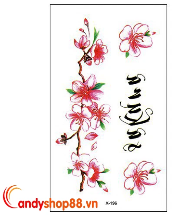 hình xăm dán hoa đẹp