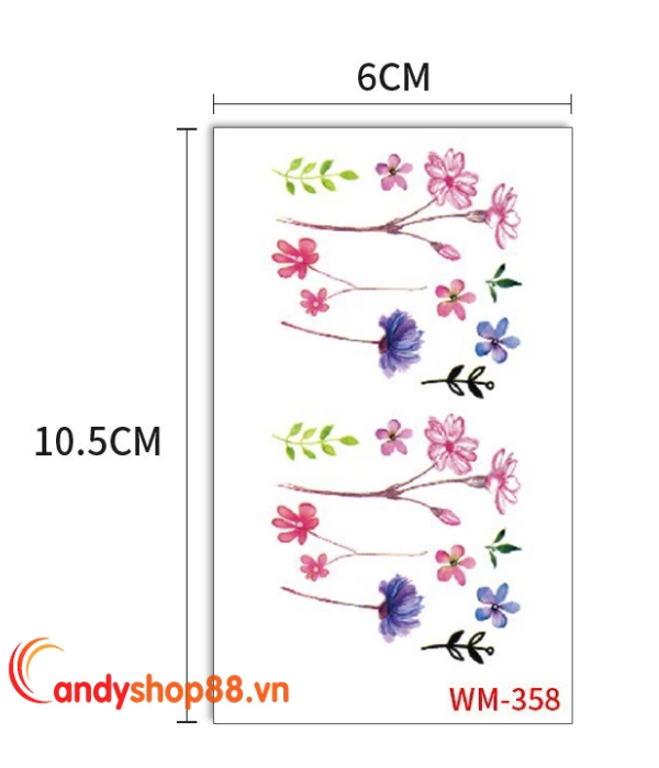 hình xăm dán hoa đẹp