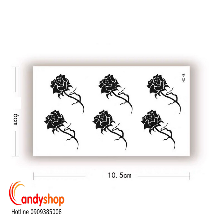 hình xăm dán hoa hồng