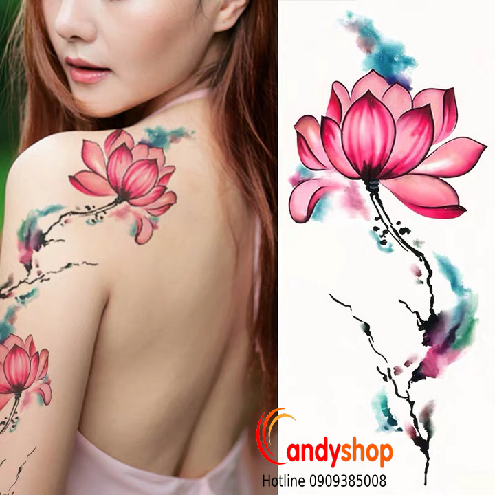 Hình xăm dán hoa đẹp