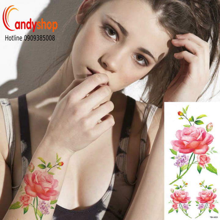 Hình xăm dán hoa đẹp