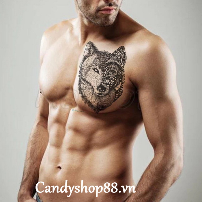 Hình xăm dán sói