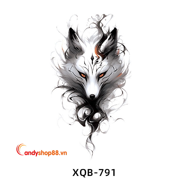 Hình xăm dán tattoo sói