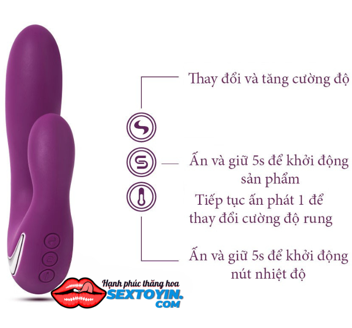 Máy Rung Massage 2 Đầu Sưởi Ấm Svakom Vesper - DC89P