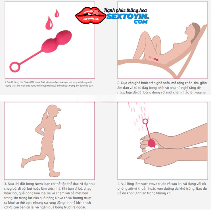 Bộ Bóng Tập Kegel Cho Nữ Svakom Nova Plus - DC90VP