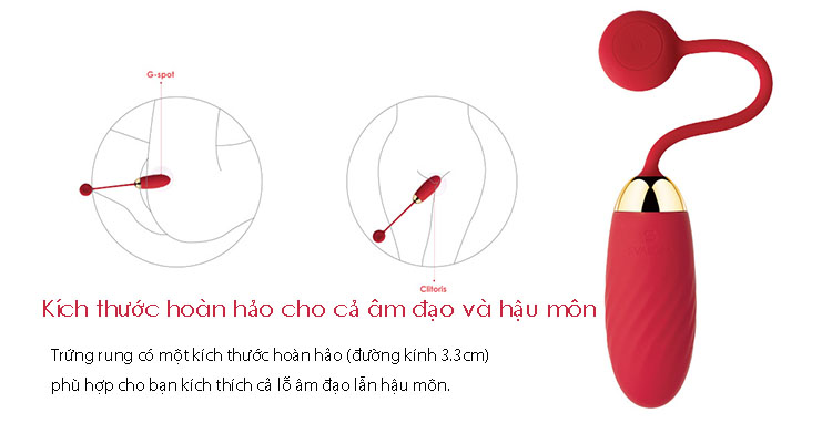 Trứng rung Svakom Ella điều khiển qua app - DC89F