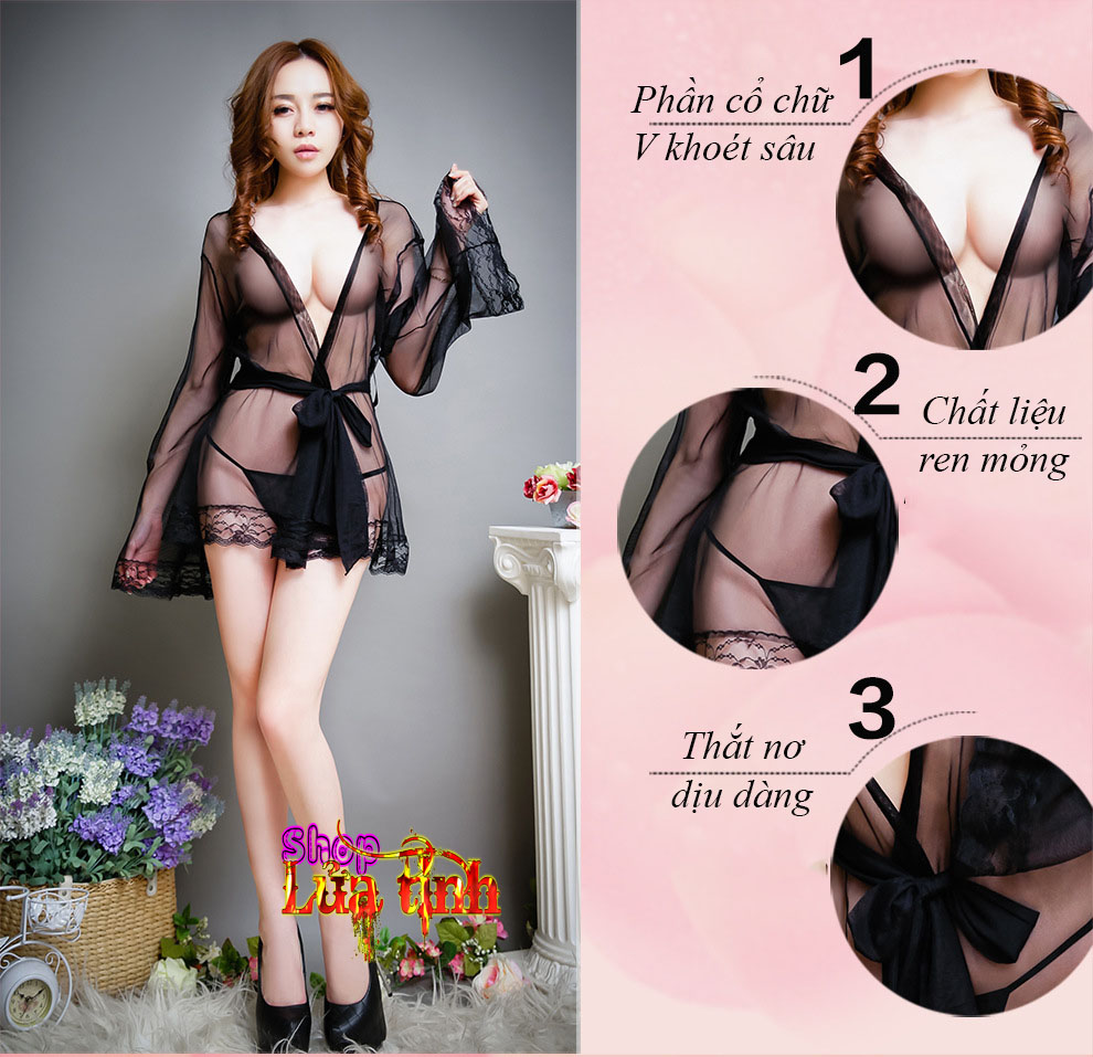 Áo choàng voan xuyên thấu bốc lửa - NY005