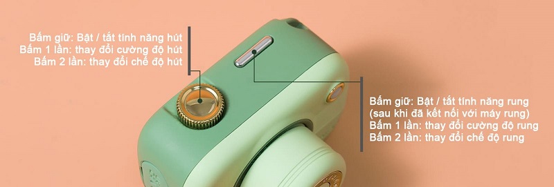 Máy bú hút kết hợp kẹp rung ti vú ngụy trang máy ảnh Svakom Alberta