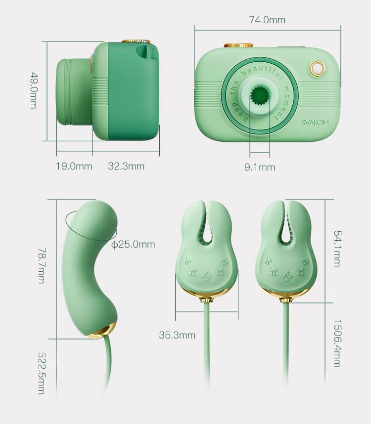 Máy bú hút kết hợp kẹp rung ti vú ngụy trang máy ảnh Svakom Alberta