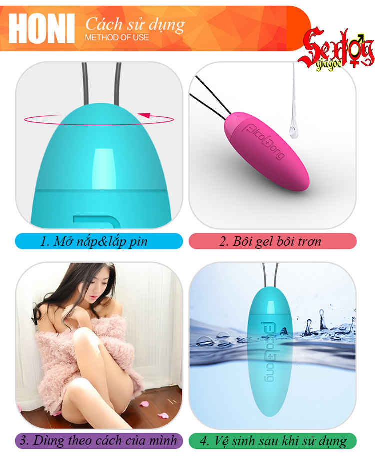 cách dùng Trứng rung cao cấp-chú dế Honi PicoBong - DC83