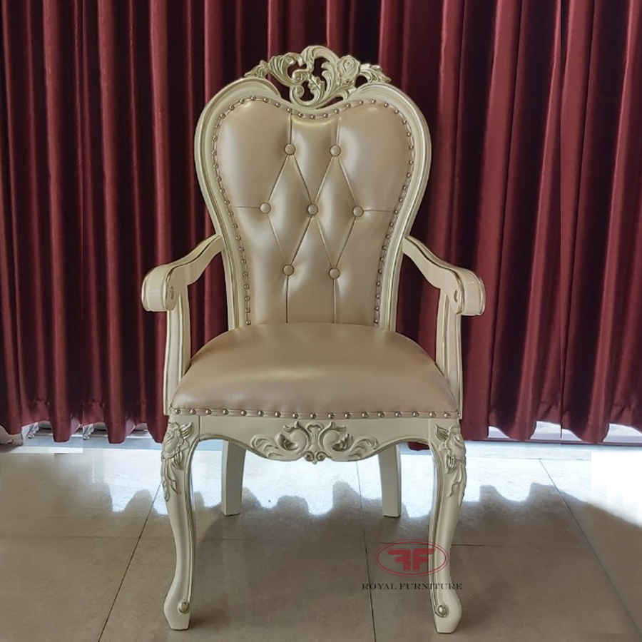 Ghế làm việc bọc da tân cổ điển có tay vịn 950B