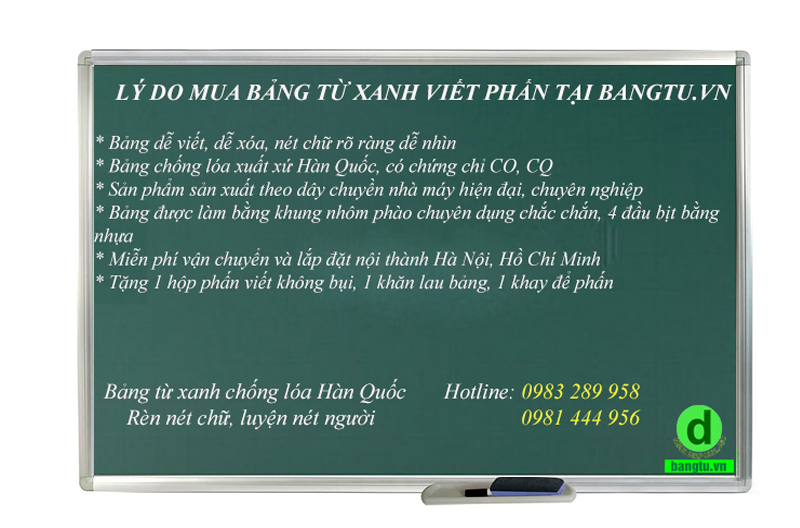 bảng từ xanh viết phấn