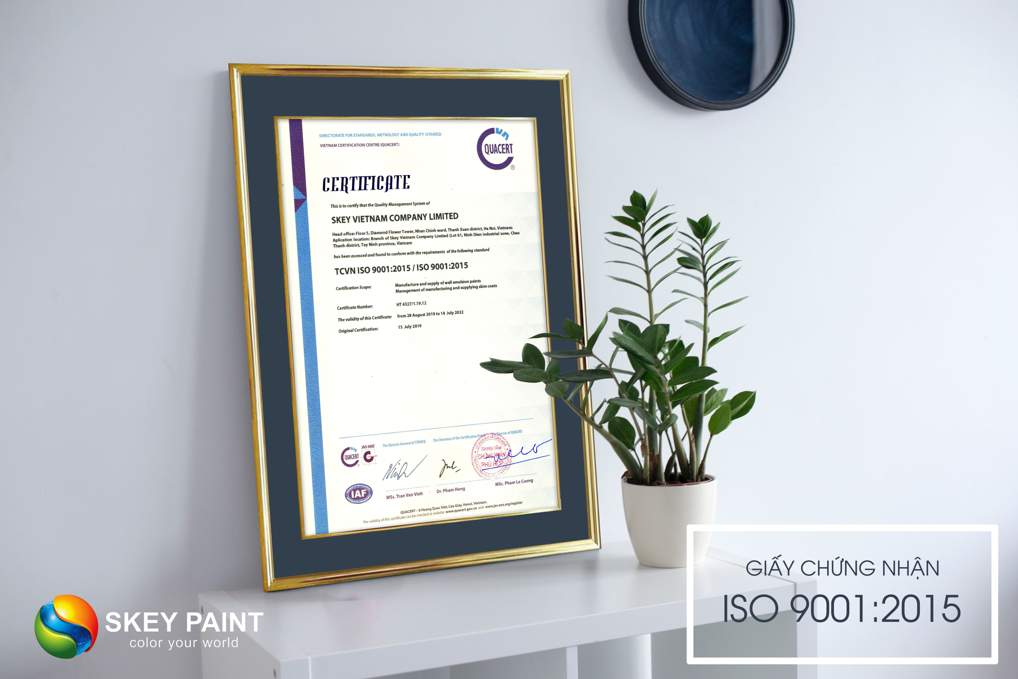 GIẤY CHỨNG NHẬN ISO 9001:2015