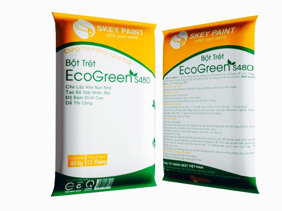 BỘT TRÉT CAO CẤP NGOẠI THẤT ECO GREEN S480