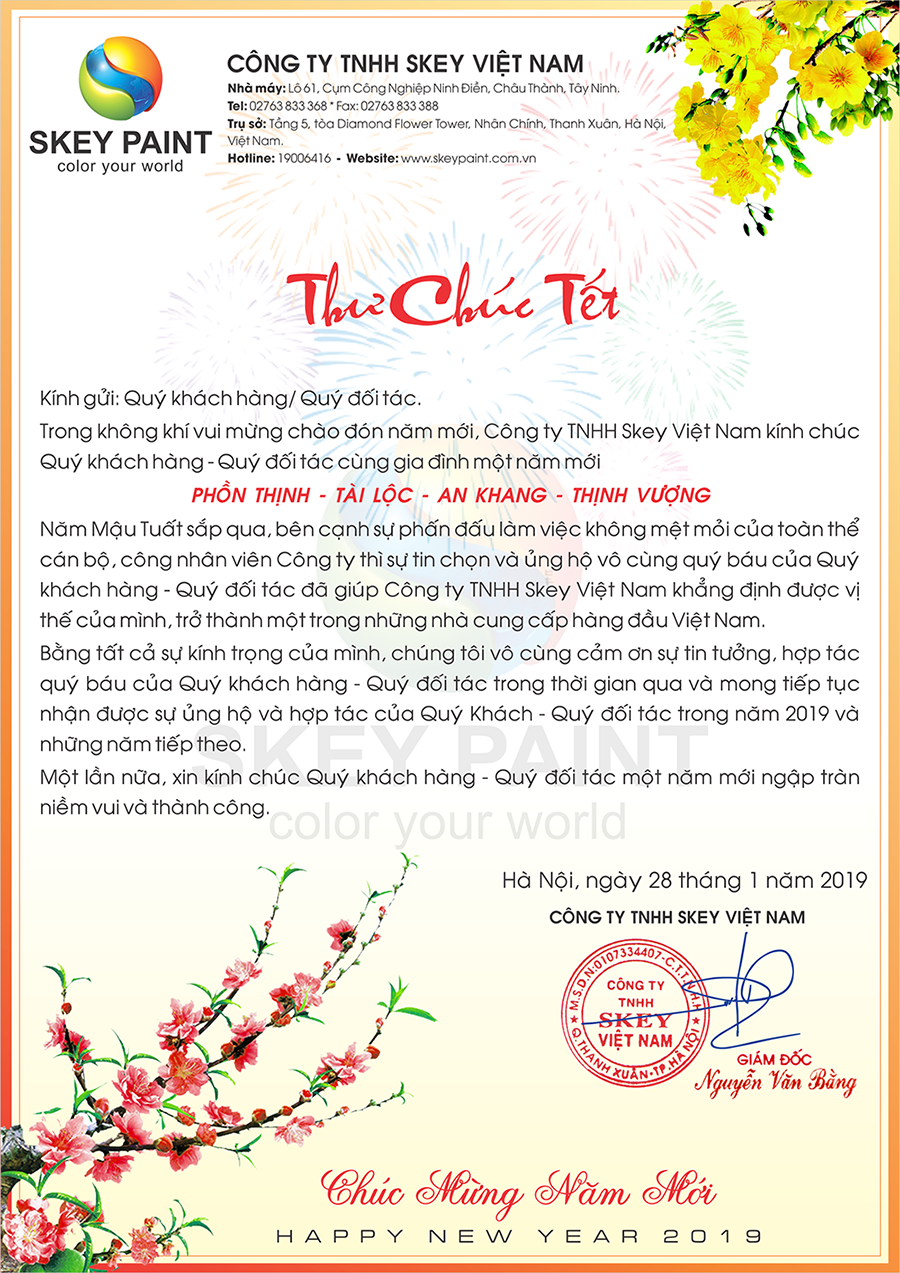 Thư chúc Tết 2019