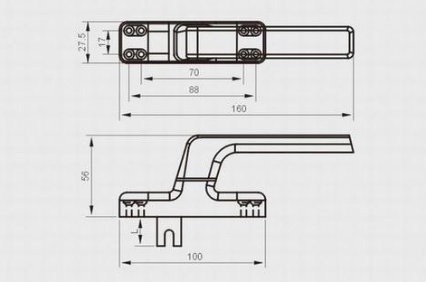 Tay nắm cửa sổ mở quay CBM-813