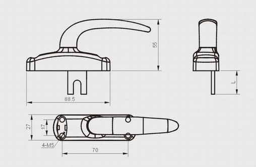 Tay nắm cửa sổ mở quay, hất đa điểm CBM-815