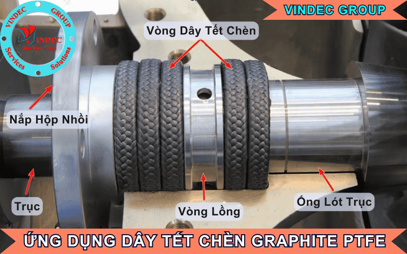 ứng dụng dây tết chèn graphite ptfe