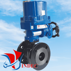 Van bi gang điều khiển điện có tên tiếng anh là Electric Actuator Cast Iron/ Ductile Iron Full Bore Ball Valve Flanged Ends. Đây những sản phẩm có size thường lớn hơn các loại van bi khác và được vận hành bởi dòng điện 220V-380V và kết nối với đường ống bằng mặt bích liên kết vững chắc.