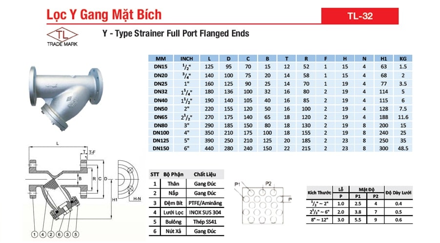 lọc y gang tung lung tl-32