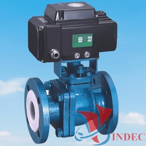 Van bi gang điều khiển điện có tên tiếng anh là Electrically Actuated Cast iron/Ductile iron Ball Valves là dòng van bi được gắn thêm bộ tác động điện 24V-220V để làm quay trục ty van truyền lực tới bi van nhằm mục đích đóng mở tự động van bi theo yêu cầu mục đích sử dụng trong công việc được hiệu quả hơn.