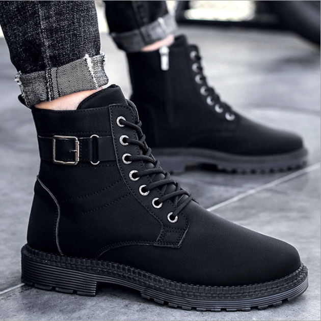 Giày Boot Nam Cổ Cao Khóa Kéo GN284