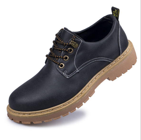Giày Boot Nam Cổ Thấp Xám Đen GN287