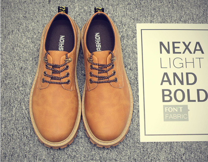 Giày Boot Nam Cổ Thấp Vàng Bò GN288