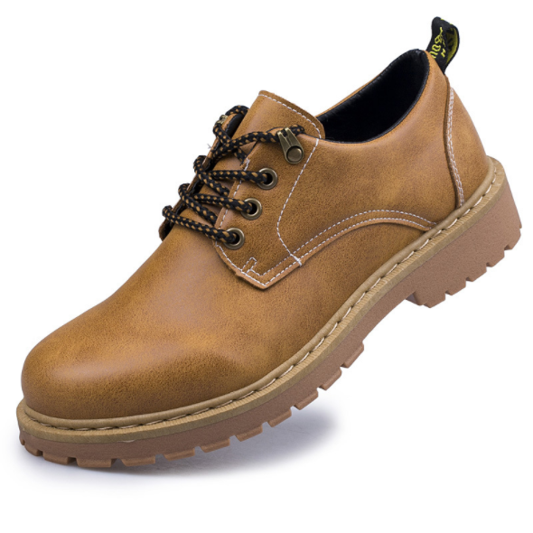 Giày Boot Nam Cổ Thấp Vàng Bò GN288